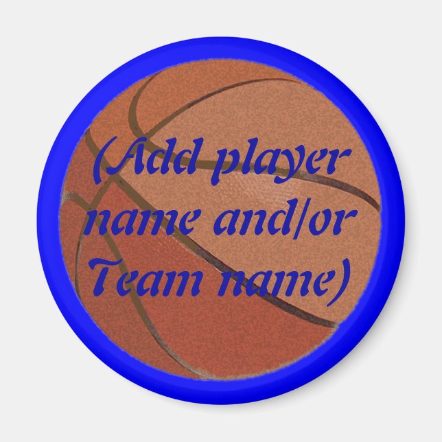 Personalised Basketball Magnet (Front)