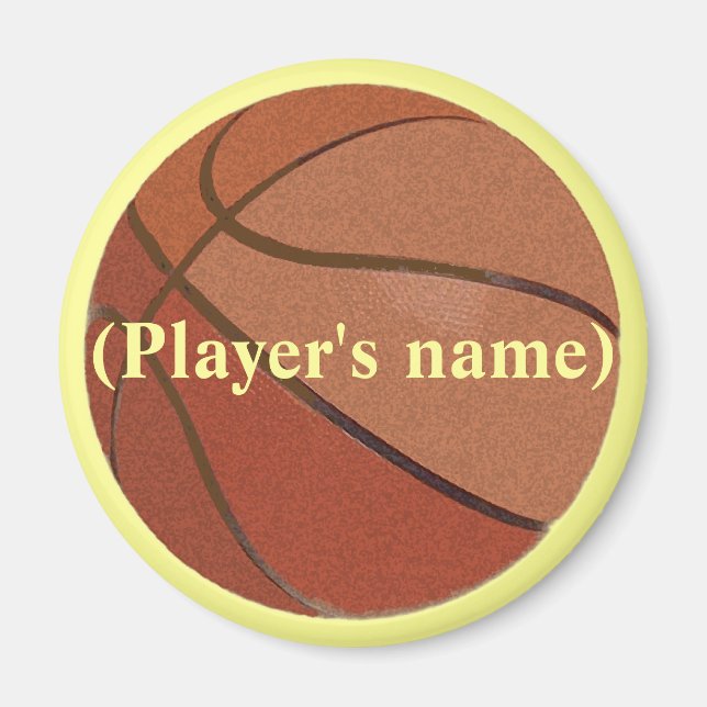 Personalised Basketball Magnet (Front)