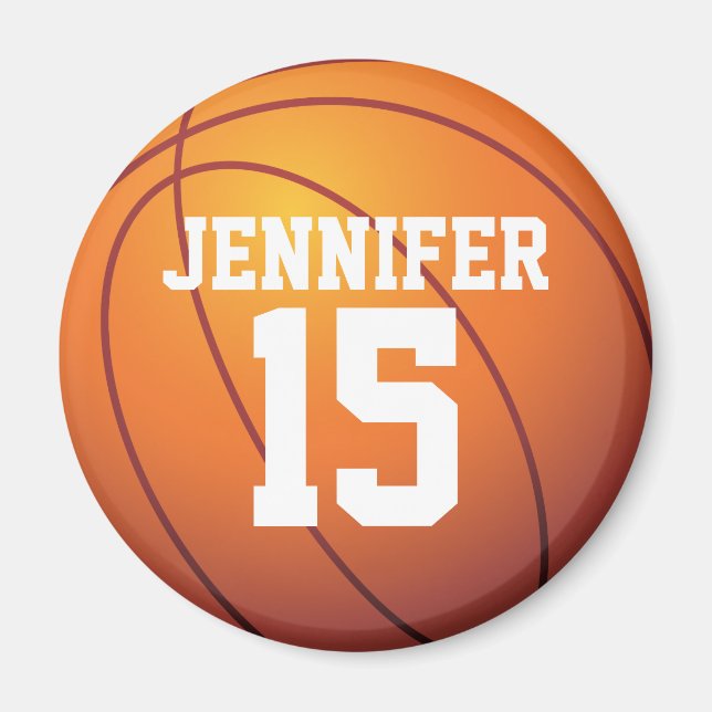 Personalised Basketball Magnet (Front)