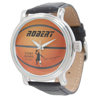 Personalised Basketball Men's Leather Vintage Watch
