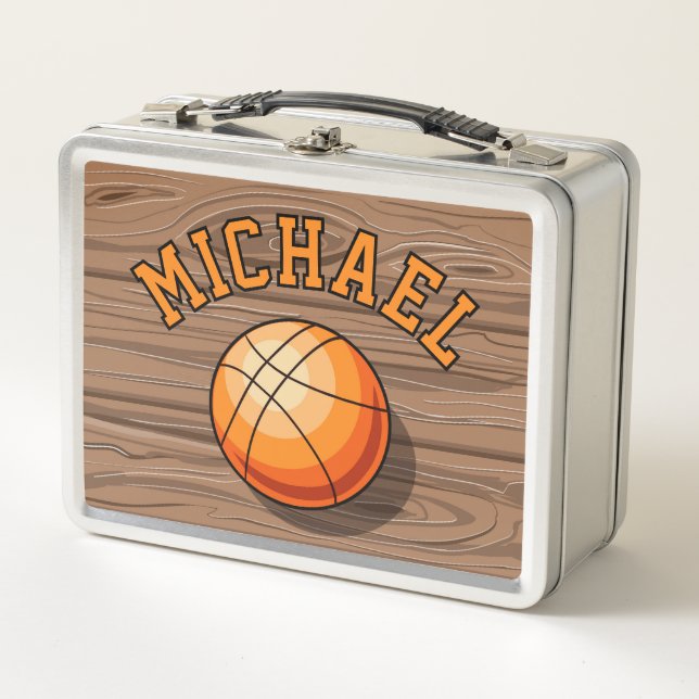 Personalised Basketball Metal Lunchbox (Front)