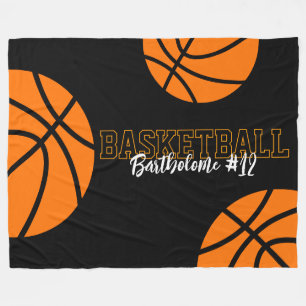 Personalised Basketball Name Player Team Fleece Blanket