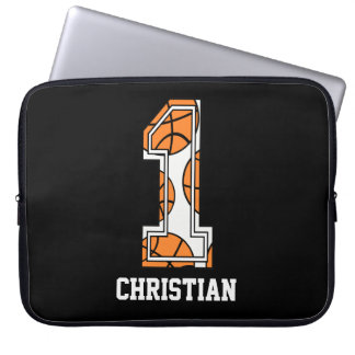 Personalised Basketball Number 1 Laptop Sleeve
