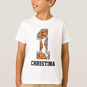 Personalised Basketball Number 1 T-Shirt