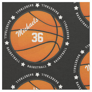 Personalised Basketball Number Name Fabric