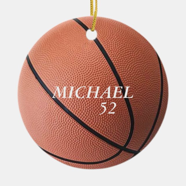 Personalised Basketball Ornament (Front)