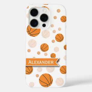 Personalised Basketball Pattern iPhone 16 Pro Case