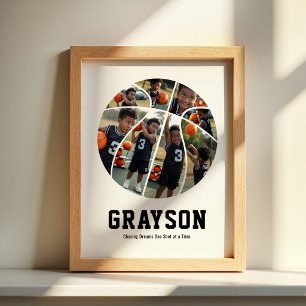 Personalised Basketball Photo Collage Poster