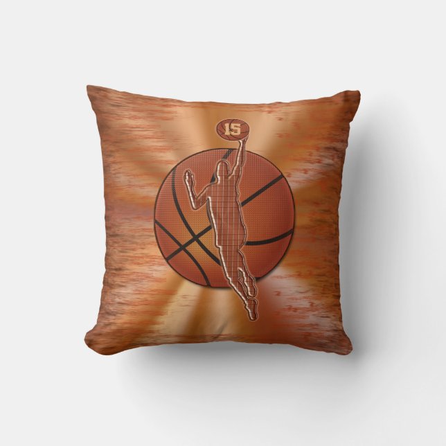 Personalised Basketball Pillows NAME and NUMBER (Front)