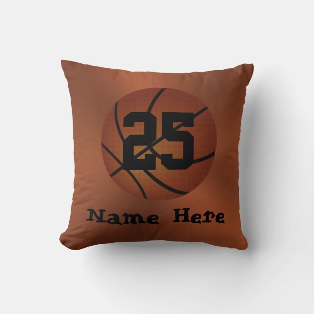 Personalised Basketball Pillows w/ NAME and NUMBER (Front)
