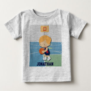 Personalised basketball player cartoon Toddler Baby T-Shirt