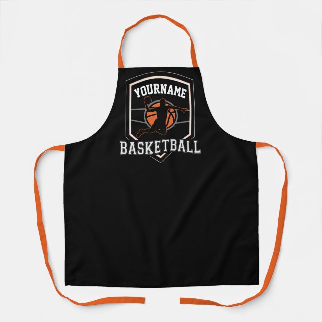 Personalised Basketball Player NAME Slam Dunk Team Apron (Front)