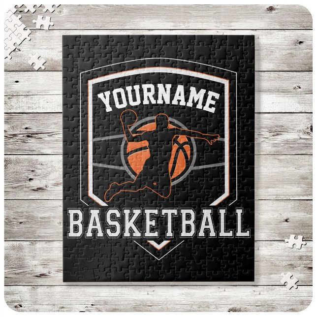 Personalised Basketball Player NAME Slam Dunk Team Jigsaw Puzzle (Creator Uploaded)