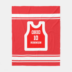 Personalised Basketball Player T-Shirt  Fleece Blanket