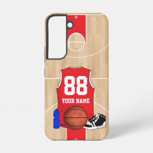 Personalised Basketball shirt on court Samsung Galaxy Case
