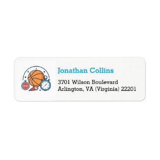 Personalised Basketball | Sport Return Address Label