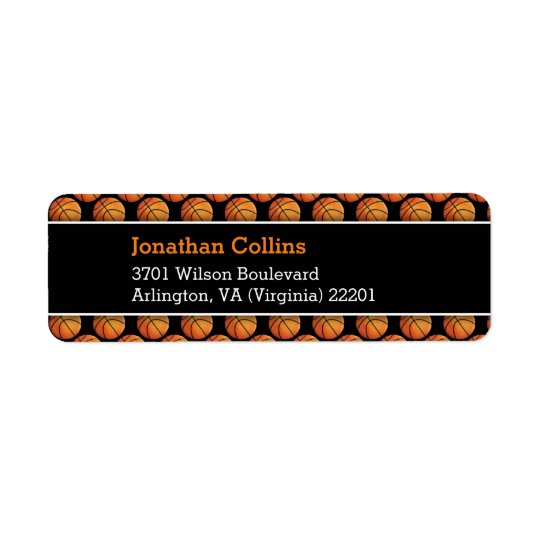 Personalised Basketball | Sport Return Address Label