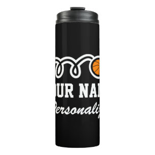 Personalised basketball sport thermal tumbler mug
