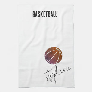 Personalised Basketball Tea Towel