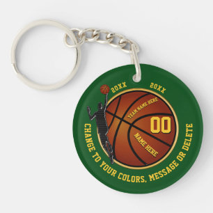 Personalised Basketball Team Gifts in Your COLORS Key Ring