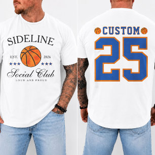 Personalised Basketball Team name and number  T-Shirt