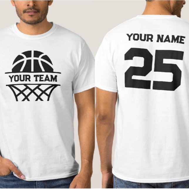 Personalised Basketball Team Name, Your Name & Num T-Shirt (Creator Uploaded)