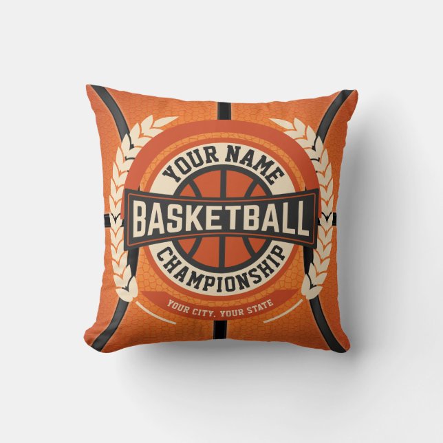 Personalised Basketball Team Player Custom Athlete Cushion (Front)