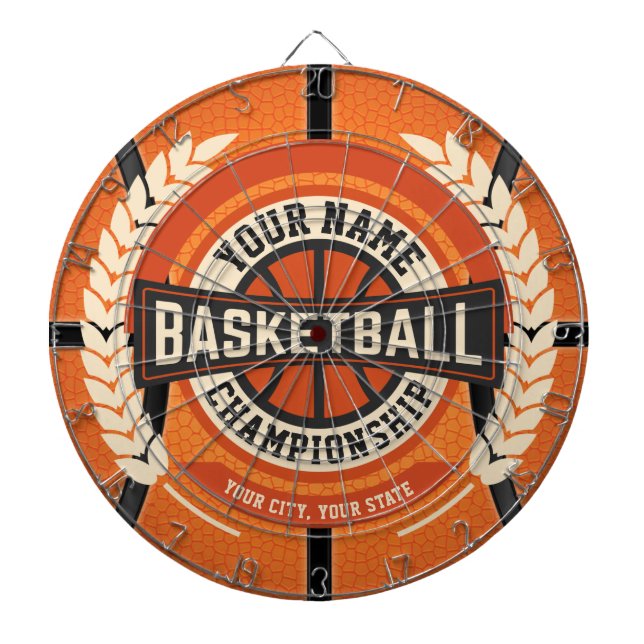 Personalised Basketball Team Player Custom Athlete Dartboard (Front)