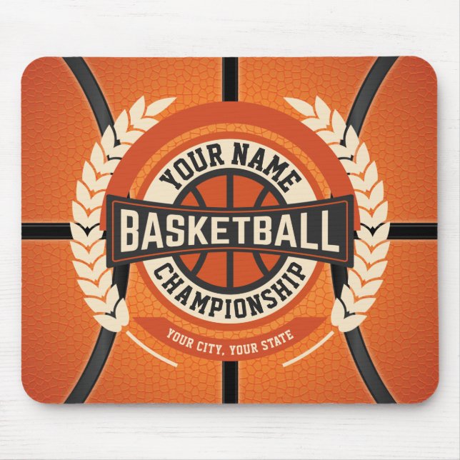 Personalised Basketball Team Player Custom Athlete Mouse Pad (Front)