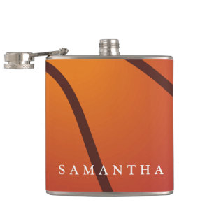 Personalised Basketball Themed Flask