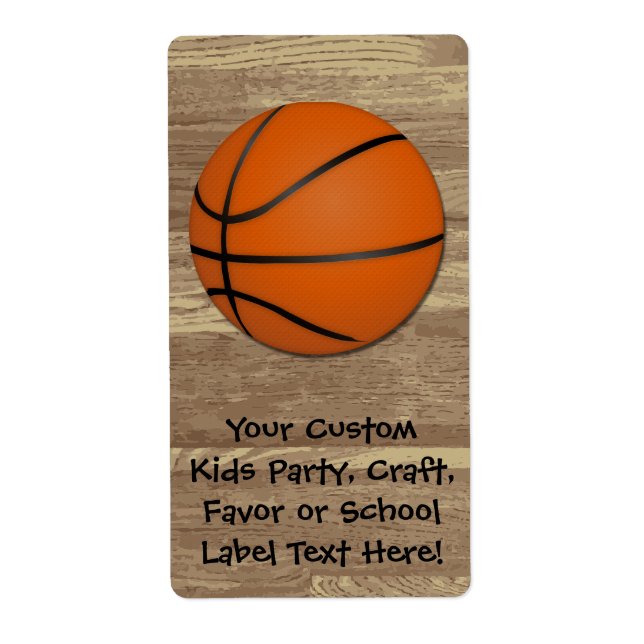 Personalised Basketball Wood Floor (Front)