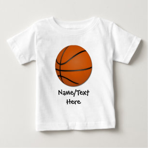 Personalised Basketball Wood Floor Baby T-Shirt