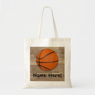 Personalised Basketball Wood Floor Tote Bag