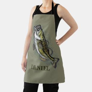 Personalised Bass Fish  Apron