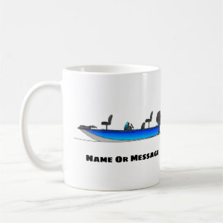 Personalised Bass Fishing Boat Mug, Angler Gift Coffee Mug