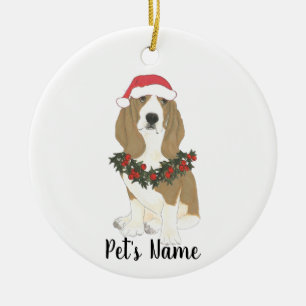 Personalised Basset Hound Ceramic Ornament