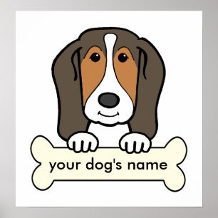 Personalised Basset Hound Poster