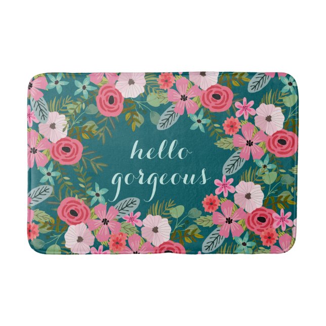 Personalised bath mat Hello Gorgeous (Front)