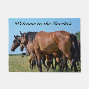 Personalised Bay Horse Door Mat