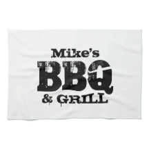 Personalised BBQ accessories Custom kitchen towel