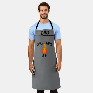 Personalised BBQ Chef Aprons, Grilling AF As Fu ck Apron