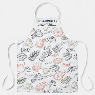 Personalised BBQ Grill Chef Barbecue Master Apron