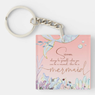 Personalised "Be a Mermaid" Key Ring