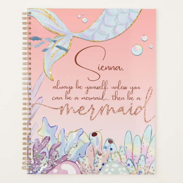 Personalised "Be a Mermaid" Planner (Front)