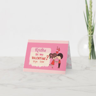 Personalised Be Mine Yes or No Valentines Day Card