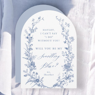 Personalised Be My Something Blue Proposal Invitation