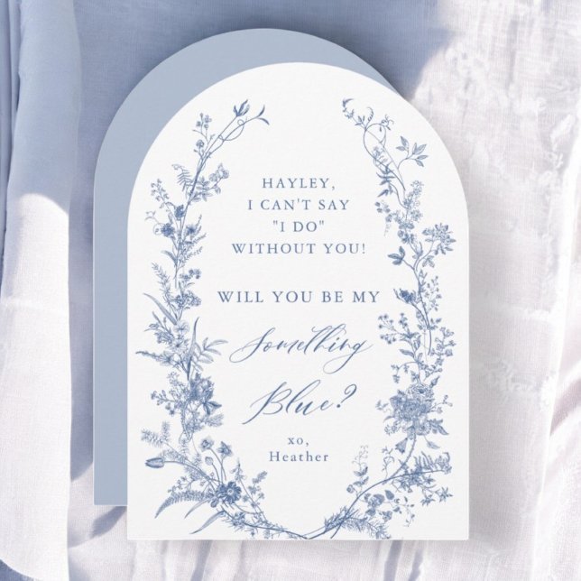 Personalised Be My Something Blue Proposal Invitation (Creator Uploaded)