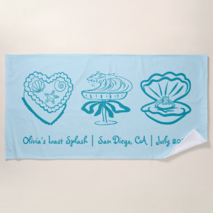 Personalised Beach Bachelorette Towel Gift