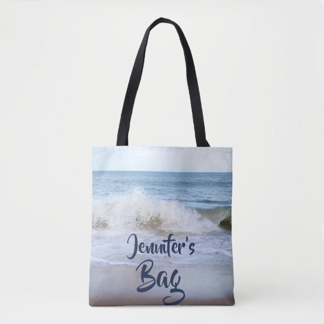 Personalised Beach Bags and Totes - Ocean Surf (Front)