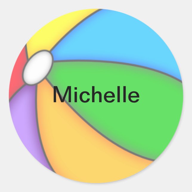 Personalised Beach Ball Stickers (Front)
